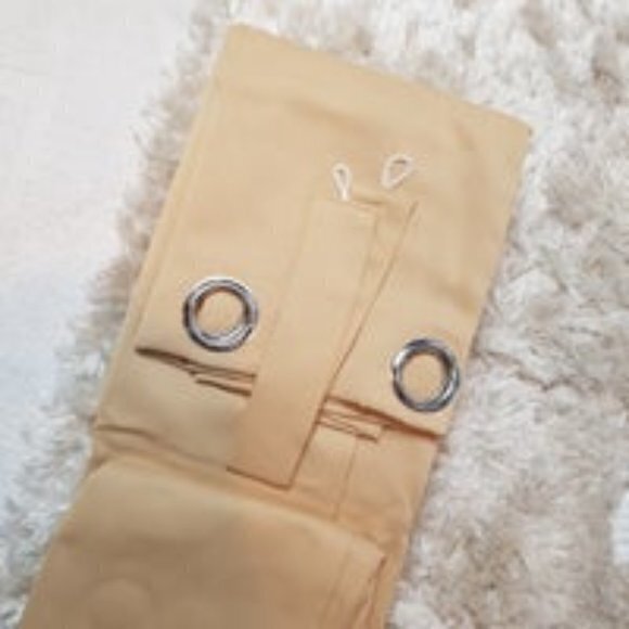 GOLD SOLID BLACKOUT CURTAIN FOR BEDROOM 2 PANELS 52"×63 COLOR GOLD - Picture 5 of 5